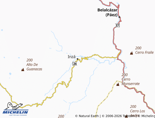MICHELIN Inzá map - ViaMichelin