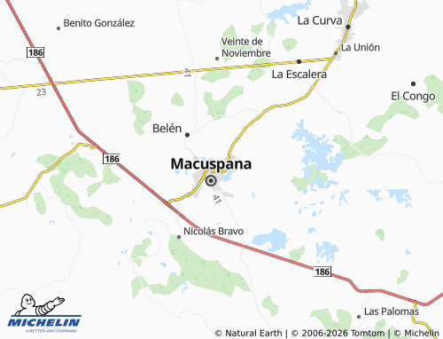 MICHELIN Obrera map - ViaMichelin