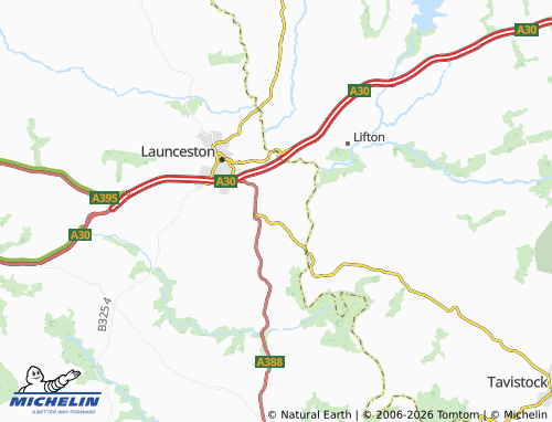 Carte MICHELIN Lawhitton Rural - ViaMichelin