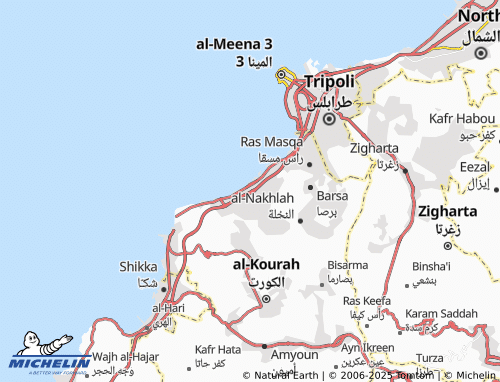 MICHELIN-Landkarte al-Qalamoun - ViaMichelin