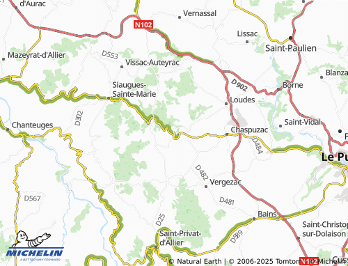 MICHELIN-Landkarte Saint-Jean-de-Nay - ViaMichelin