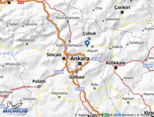 MICHELIN Yenimahalle map - ViaMichelin