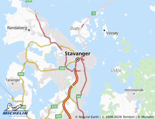 Kaart MICHELIN Stavanger - ViaMichelin