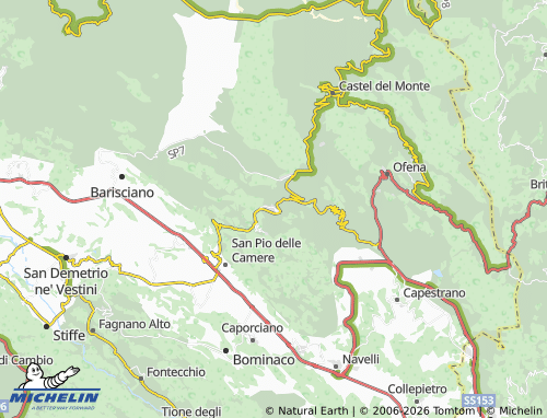 MICHELIN Castelvecchio Calvisio map - ViaMichelin