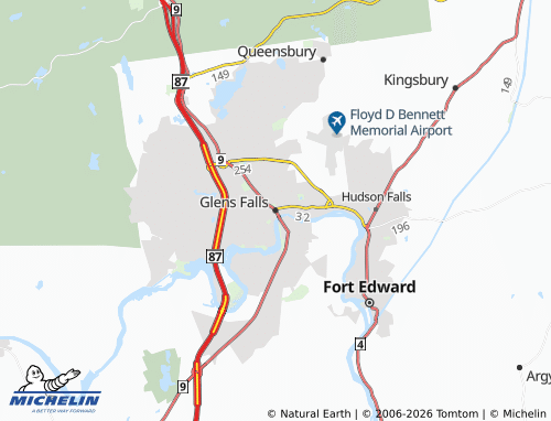 Mapa MICHELIN Glens Falls - ViaMichelin
