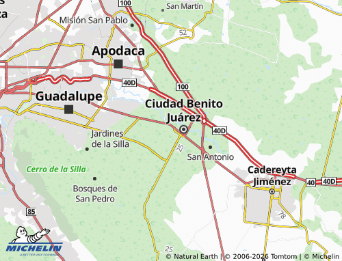 Mappa MICHELIN Fuentes de Juárez Primer Sector - ViaMichelin