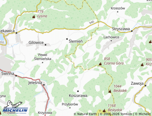 MICHELIN Hucisko map - ViaMichelin