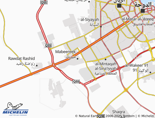 MICHELIN Abu Nakhlah map - ViaMichelin