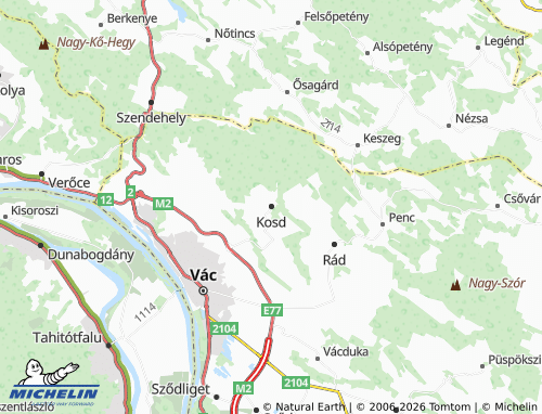 MICHELIN-Landkarte Kosd - ViaMichelin