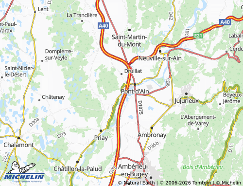 MICHELIN Varambon map - ViaMichelin
