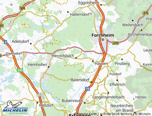 Mapa MICHELIN Heroldsbach - ViaMichelin