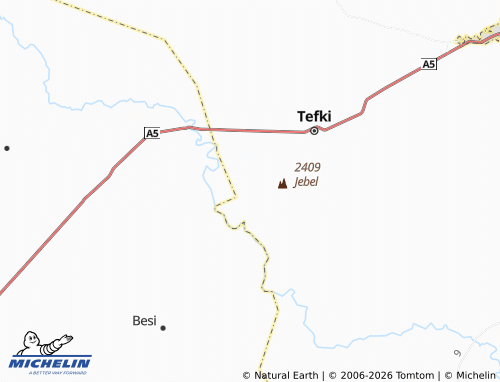 Mappa MICHELIN Rob Gebeya - ViaMichelin