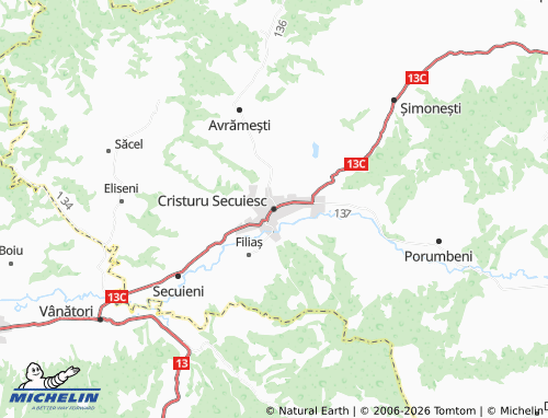 Mappa MICHELIN Cristuru Secuiesc - ViaMichelin