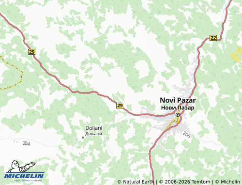 Mapa MICHELIN Rajčinovićka Trnava - ViaMichelin