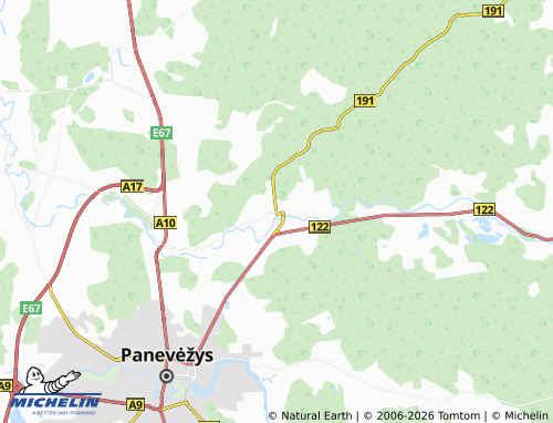 Mappa MICHELIN Paliūniškis - ViaMichelin