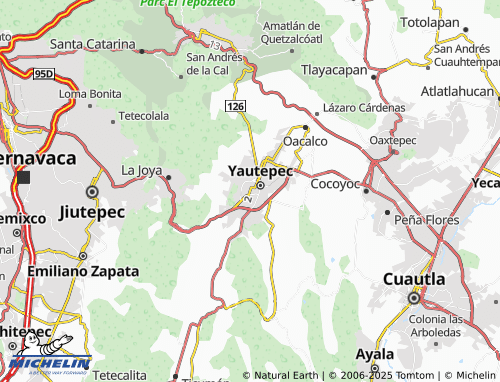MICHELIN Yautepec de Zaragoza map - ViaMichelin
