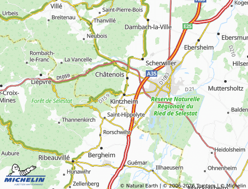 Mapa MICHELIN Kintzheim - ViaMichelin