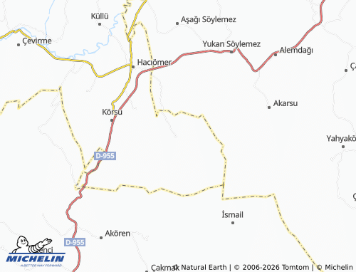 MICHELIN Akdağ map - ViaMichelin