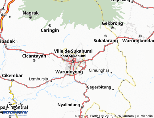 MICHELIN Cisarua map - ViaMichelin
