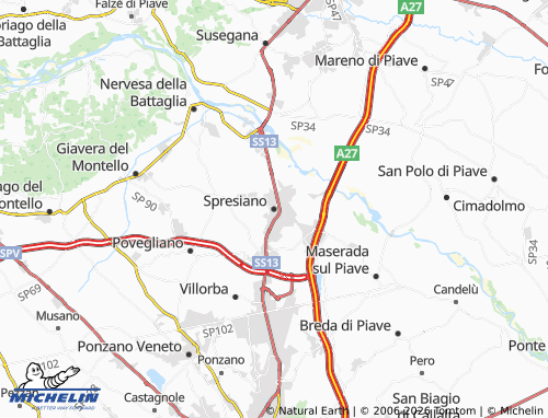 Mappa MICHELIN Spresiano - ViaMichelin