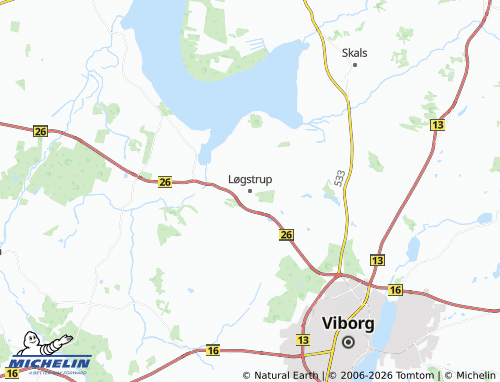 Kaart MICHELIN Løgstrup - ViaMichelin