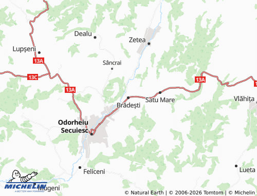 Mappa MICHELIN Brădești - ViaMichelin