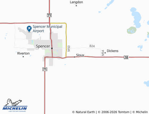 Mapa MICHELIN Sioux - ViaMichelin