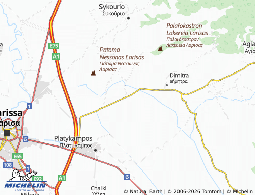 MICHELIN Eleftherio map - ViaMichelin