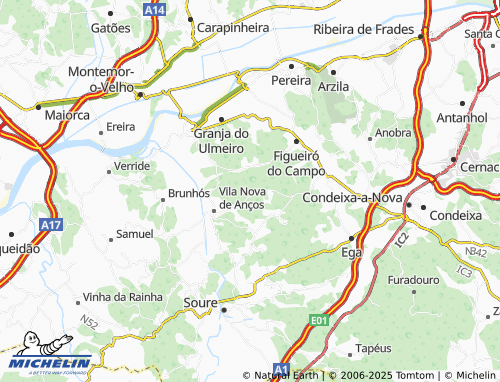 MICHELIN Sanguinheira map - ViaMichelin