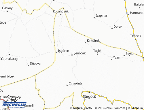 MICHELIN Şenocak map - ViaMichelin