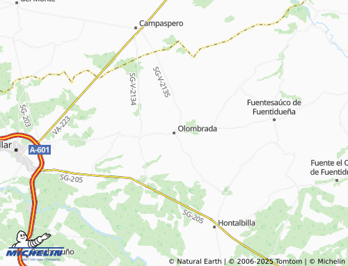 MICHELIN Olombrada map - ViaMichelin