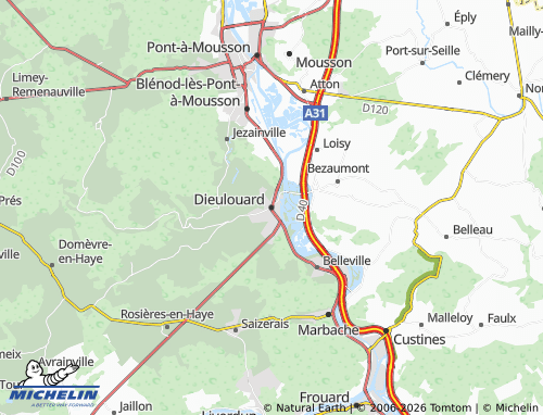 MICHELIN Dieulouard map - ViaMichelin