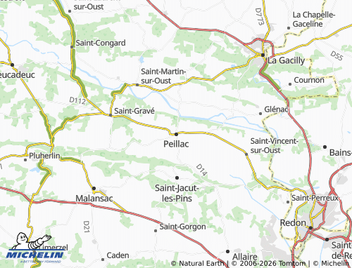Kaart MICHELIN Peillac - ViaMichelin