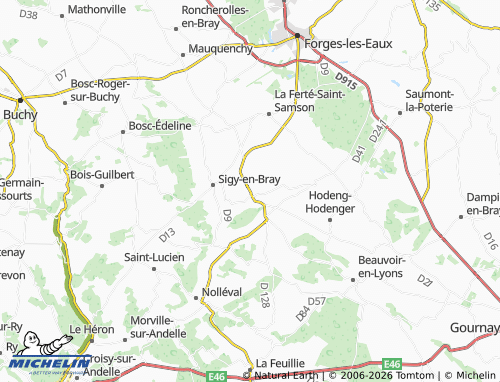 Mapa MICHELIN Argueil - ViaMichelin