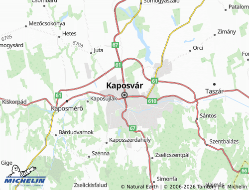 Mappa MICHELIN Kaposvár - ViaMichelin