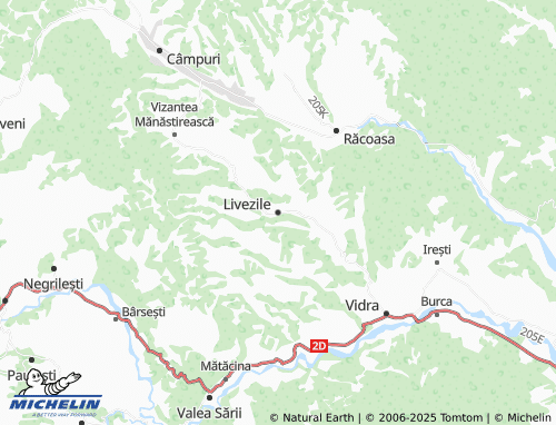 MICHELIN Livezile map - ViaMichelin