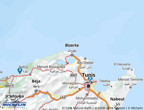 Carte MICHELIN Bizerte - ViaMichelin