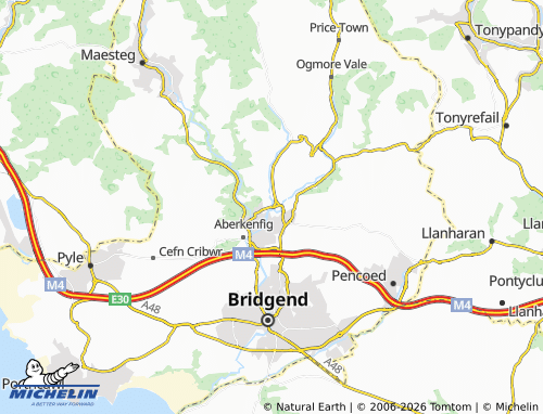 Mappa MICHELIN Brynmenyn - ViaMichelin