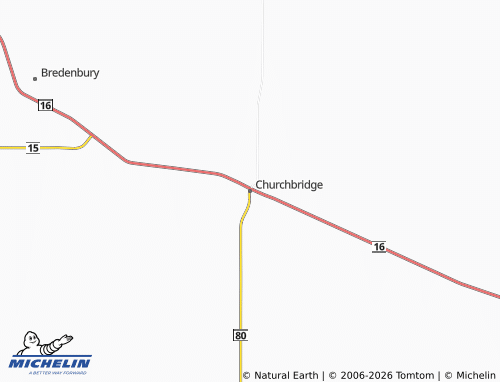 MICHELIN-Landkarte Churchbridge - ViaMichelin