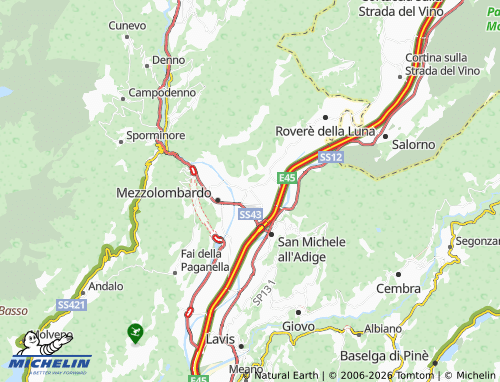 MICHELIN Mezzocorona map - ViaMichelin