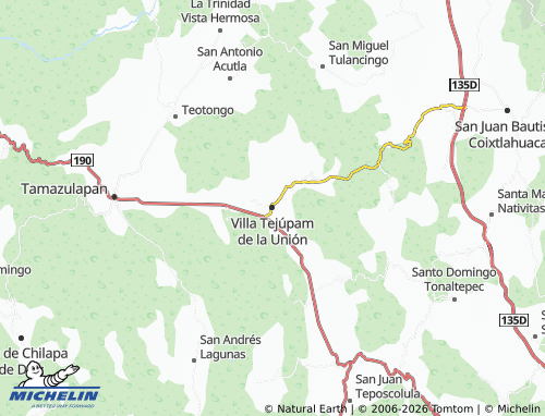 Mappa MICHELIN Villa Tejúpam de la Unión - ViaMichelin