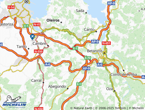 MICHELIN Orto (San Martiño) map - ViaMichelin