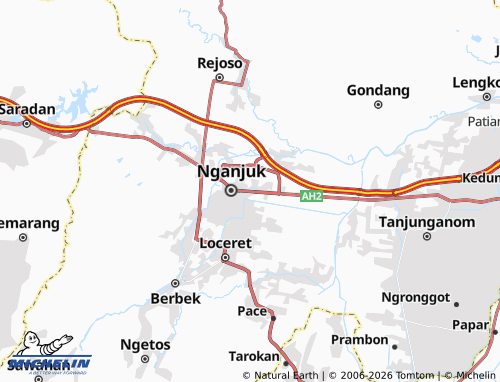 MICHELIN Mangun Dikaran map - ViaMichelin