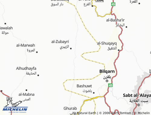 MICHELIN Az Zubayri map - ViaMichelin