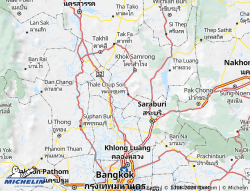 Kaart MICHELIN Changwat Lop Buri - ViaMichelin