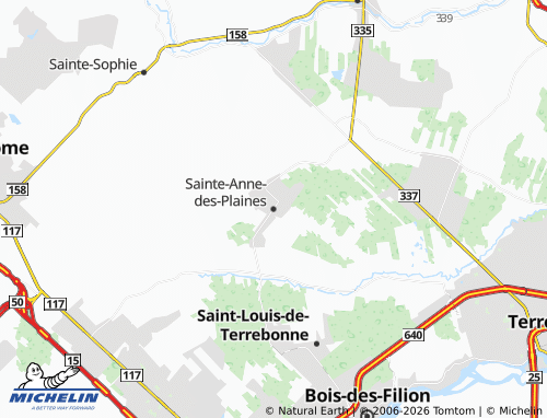 MICHELIN-Landkarte Sainte-Anne-des-Plaines - ViaMichelin