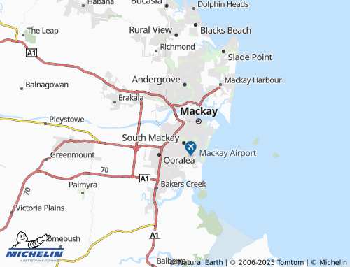 MICHELIN West Mackay map - ViaMichelin