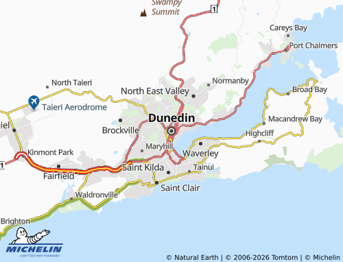 Mapa MICHELIN Dunedín - ViaMichelin