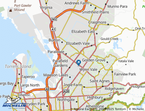 MICHELIN Salisbury Downs map - ViaMichelin