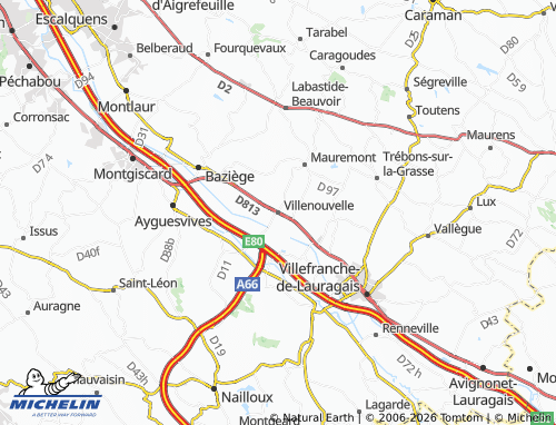 Carte MICHELIN Villenouvelle - ViaMichelin